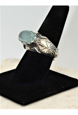 Shreve Saville SRS-R42C Aquamarine oval Ring size 9