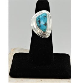 Shreve Saville Thunder Mountain Turquoise Ring size 7