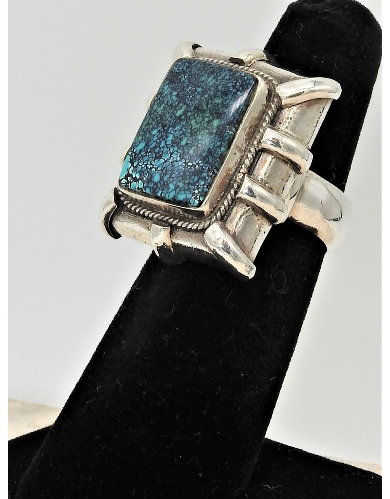 Shreve Saville SRS-R20C Spiderweb Turquoise Rec. Ring size 6