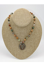 Erin Knight Designs Horse Shoe on Beads Necklace