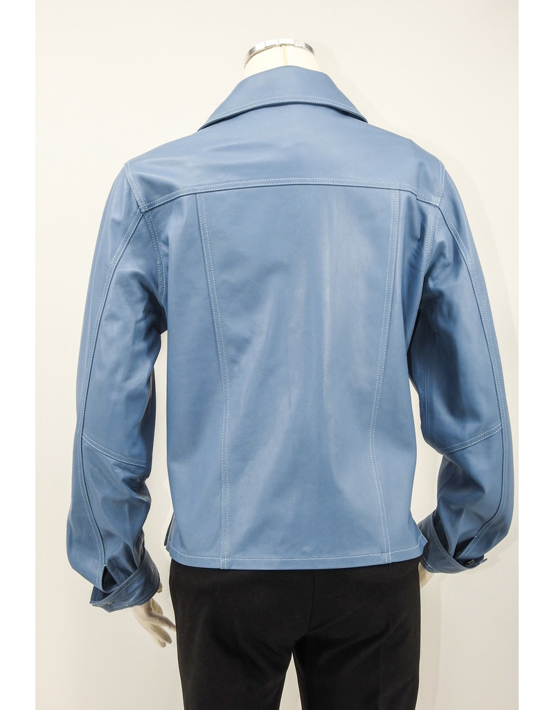 Blu Ice Leather Jean Jacket