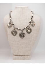 Gregory Segura 5 Heart Stacked Necklace by G. Segura