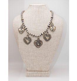 Gregory Segura 5 Heart Stacked Necklace by G. Segura