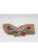 Gregory Segura 5 Stone Charm Bracelet by G. Segura