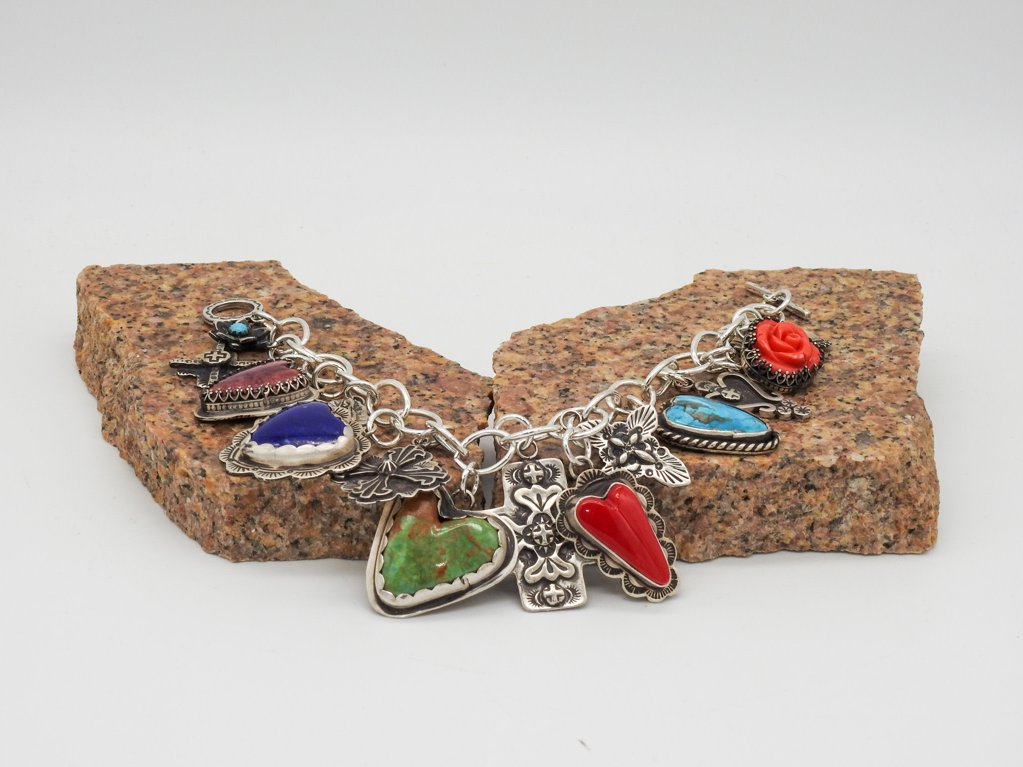 Gregory Segura 5 Stone Charm Bracelet by G. Segura