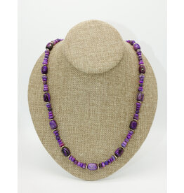 Treasure Chest of the Southwest SC-JB77 Sugilite Barrel & Rondell Bead Necklace