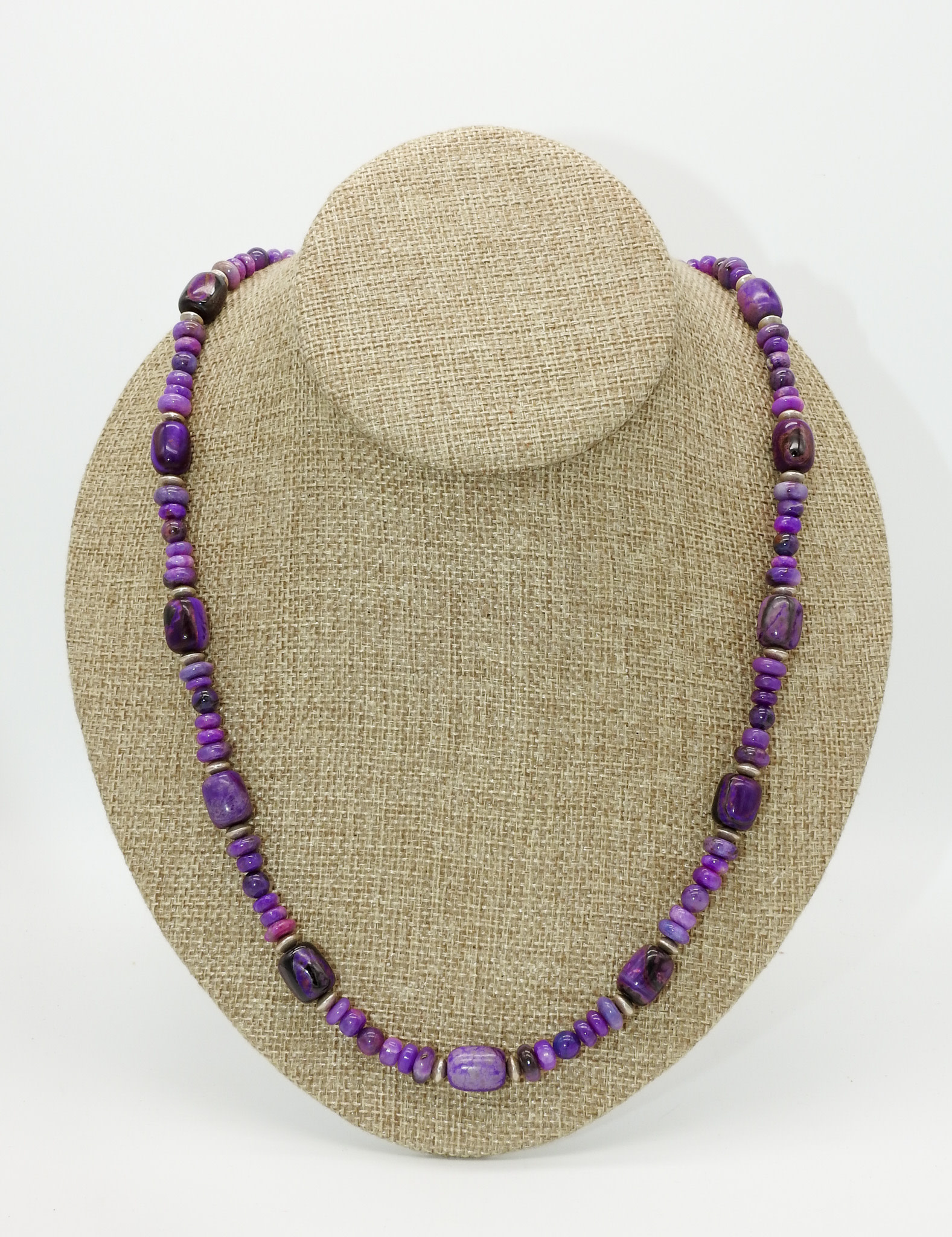 Treasure Chest of the Southwest SC-JB77 Sugilite Barrel & Rondell Bead Necklace