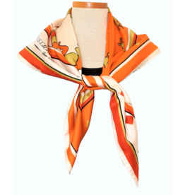 Ruggiero Bignardi BF1 Silk Scarf Gecko Rust/Tan