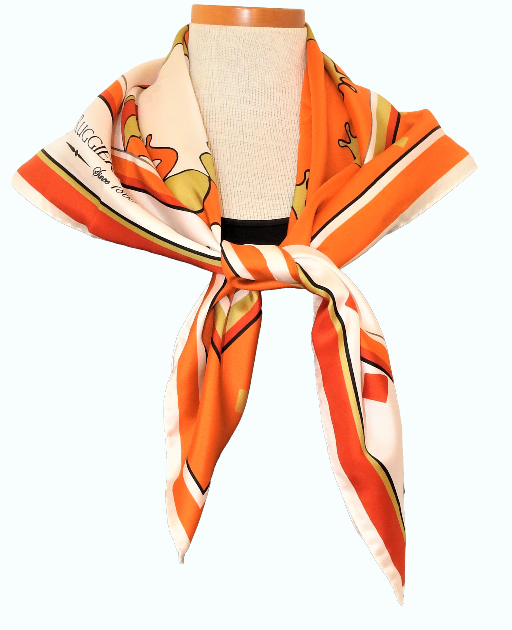 Ruggiero Bignardi BF1 Silk Scarf Gecko Rust/Tan