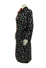 Fenya V. Red Floral, Blk Polka Dot Coat