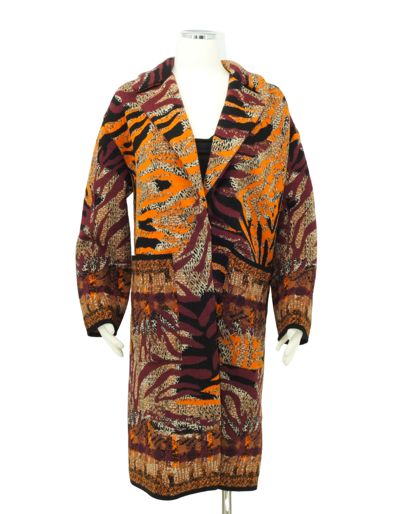 Be Your Essence Embroidered Tiger Coat