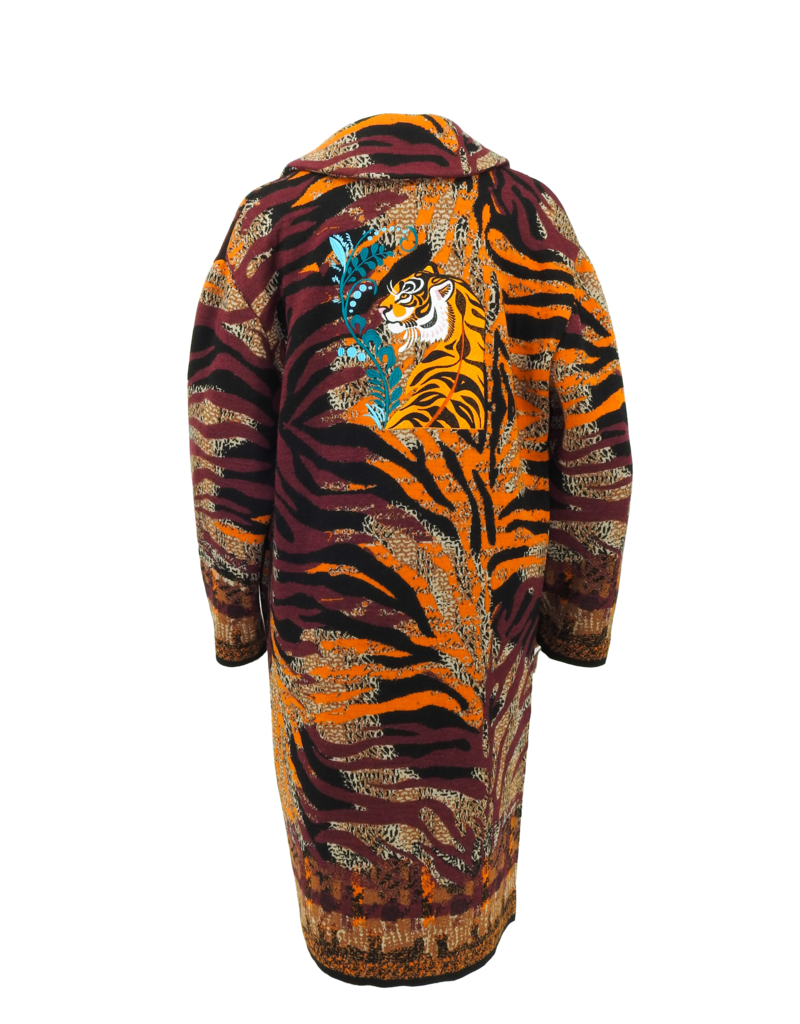 Be Your Essence Embroidered Tiger Coat