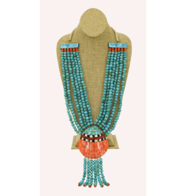 Rox N Stones Santo Domingo Ceremonial Turq, Spiny Oyster Necklace