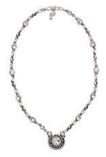 Pewter Couture 3866 HM Crystal Pewter Necklace