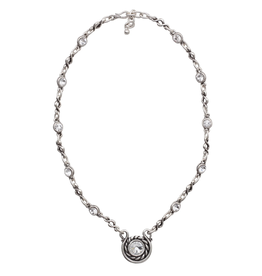 Pewter Couture 3866 HM Crystal Pewter Necklace