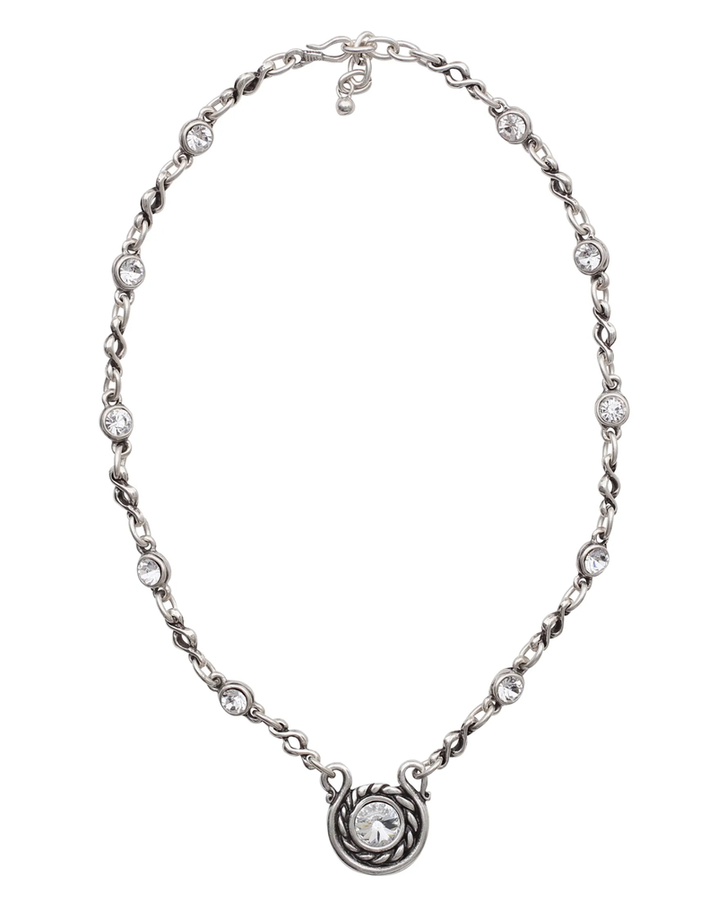 Pewter Couture 3866 HM Crystal Pewter Necklace