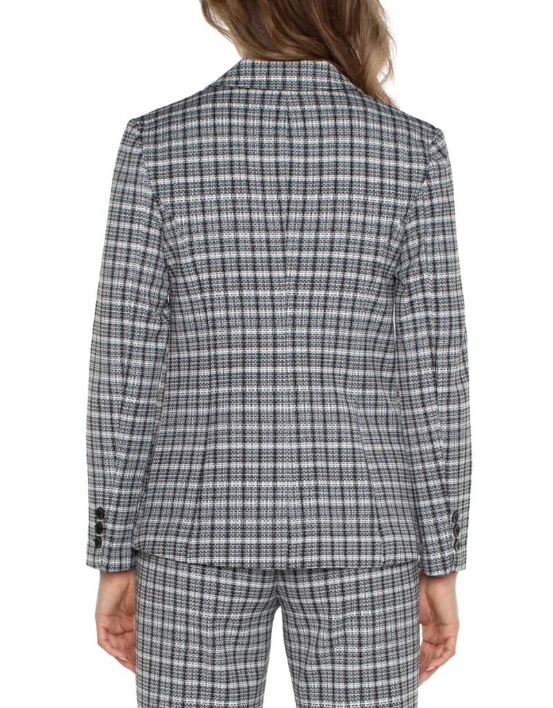 Liverpool Fitted Plaid Blazer