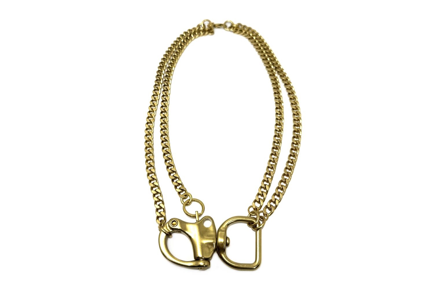 Rachel Nathan Recon ALL BRASS Necklace 22"