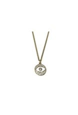 Rachel Nathan Mother of Pearl Eye Necklace 16"