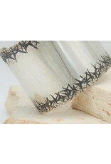 SW Native American Cuff 2" Thorns Sterling Sz.6.25