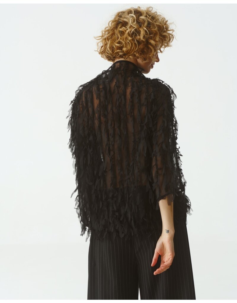 Kedziorek Fringed Mesh Pullover