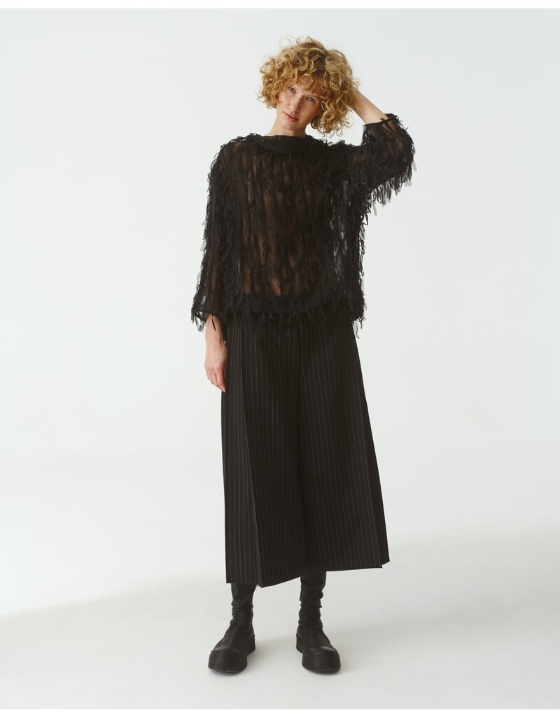 Kedziorek Fringed Mesh Pullover