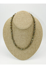 Andrea Vigil AV-1 Pyrite w/ Labradorite, GF Clasp Bead Necklace