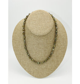 Andrea Vigil AV-1 Pyrite w/ Labradorite, GF Clasp Bead Necklace