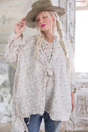 Magnolia Pearl Top 928 Hand Blockprint Ines Classic, Rafta