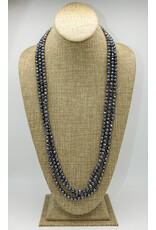 D & M Designs DM060624  3 Strnd Terahertz Japanese Crystal Necklace