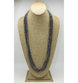D & M Designs DM060624  3 Strnd Terahertz Japanese Crystal Necklace