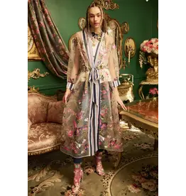 Aratta Jade Embroidered Mesh Duster