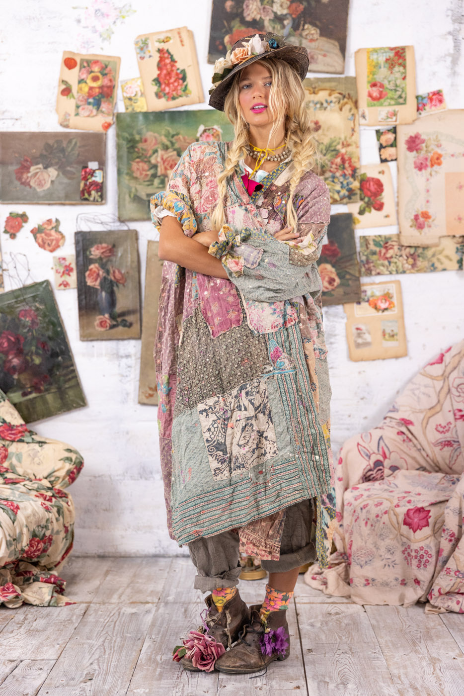 Magnolia Pearl Jacket 1085 Quilted Yrsa Kimono OS koc