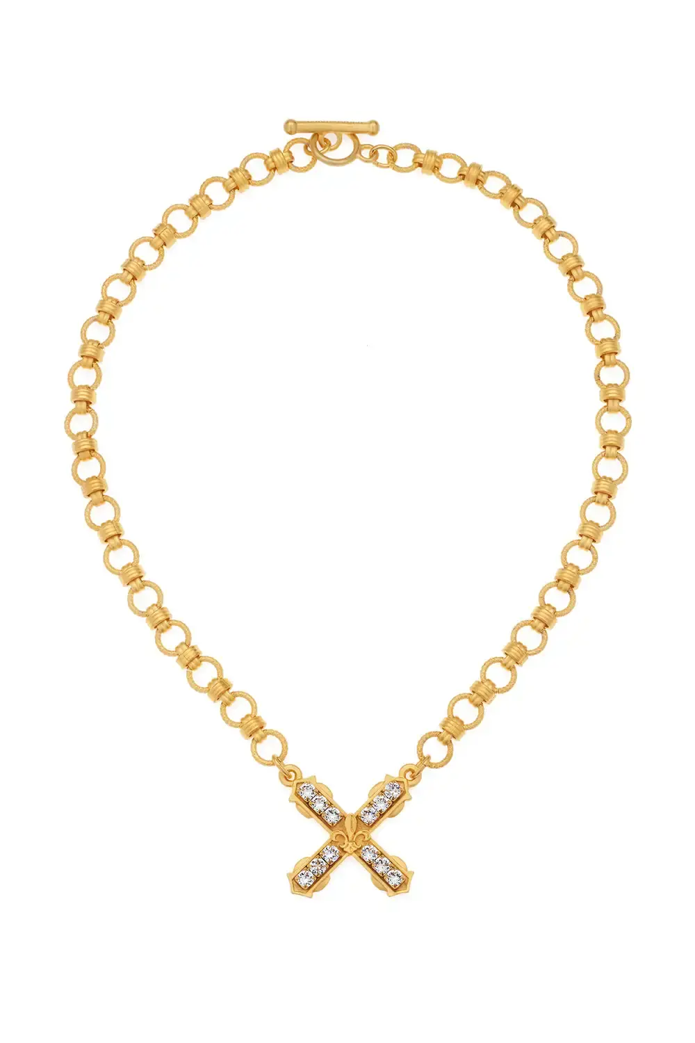 French Kande 18" 24K Pltd. Brittany Chain w/ Crystal French Kiss