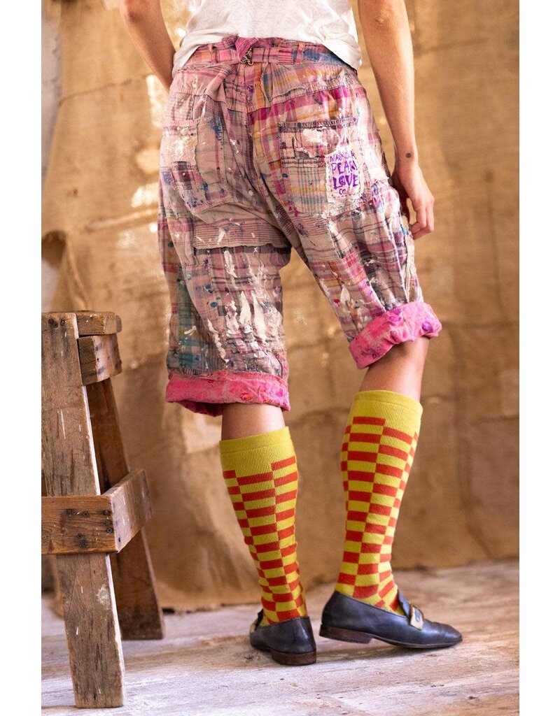 Magnolia Pearl Shorts 036 Patchwork Miner, Madras Pink