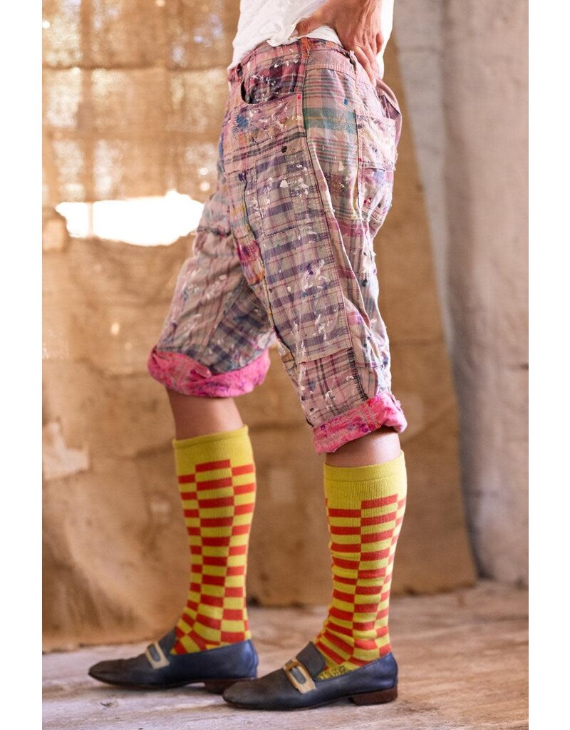 Magnolia Pearl Shorts 036 Patchwork Miner, Madras Pink