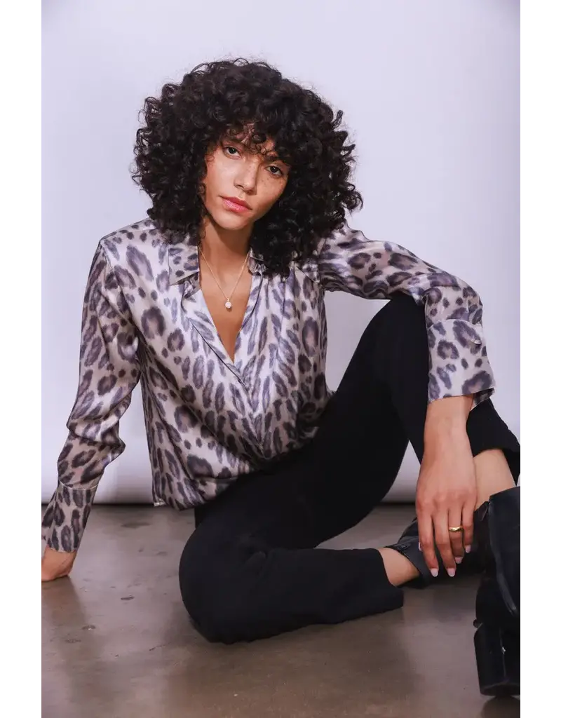 Catherinegee Daria French Cuff Silk Blouse
