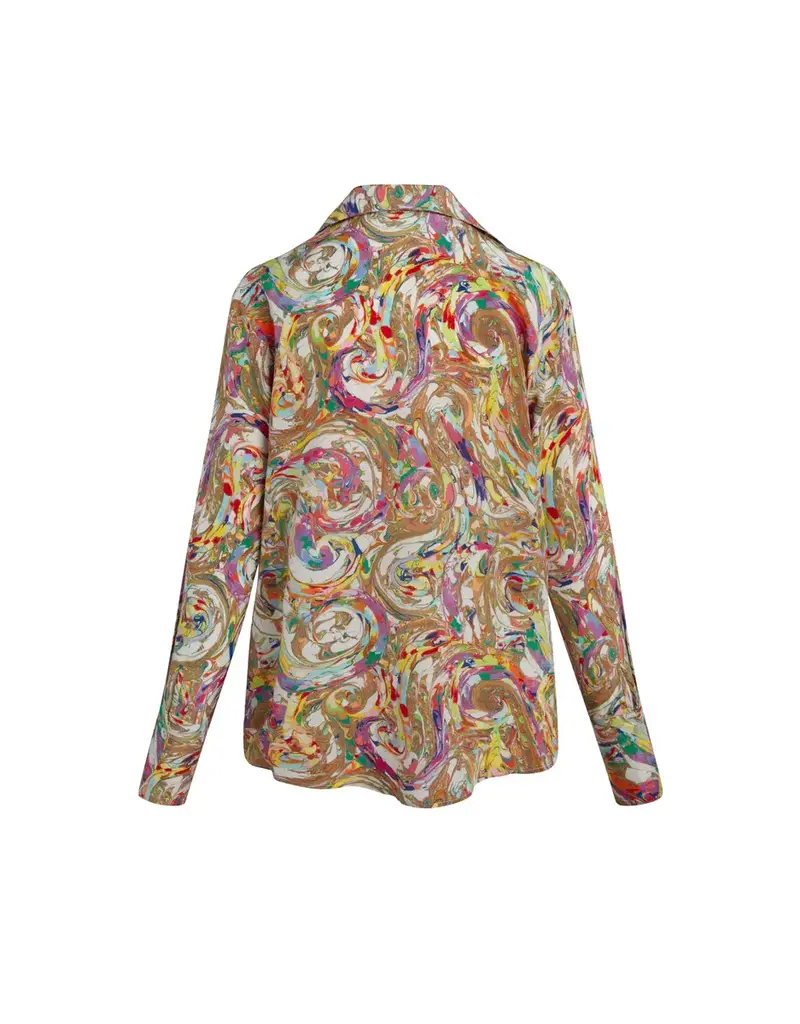 Catherinegee Daria French Cuff Silk Blouse