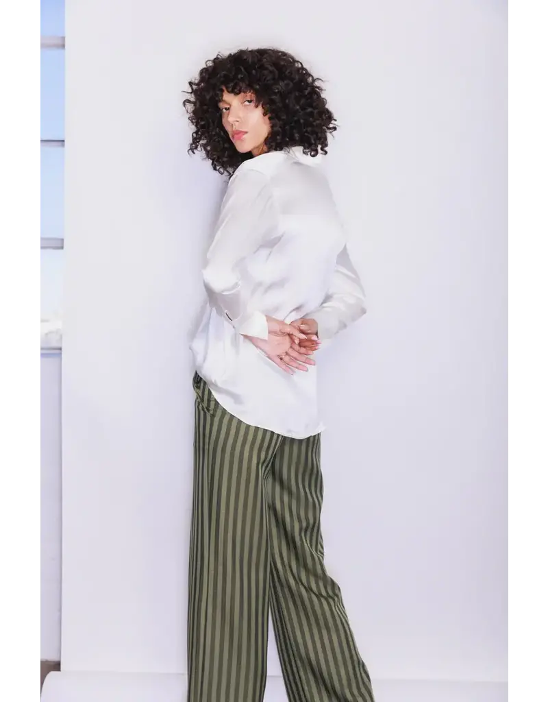 Catherinegee Daria French Cuff Silk Blouse
