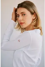 Catherinegee Embroidered Long Sleeve Cotton T-Shirt
