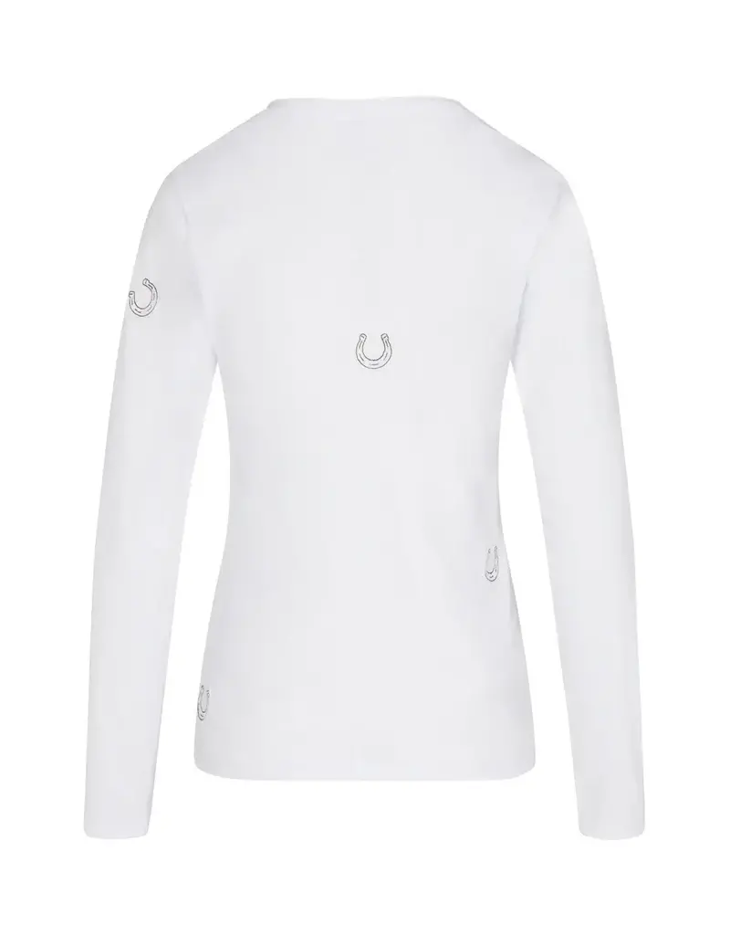 Catherinegee Embroidered Long Sleeve Cotton T-Shirt