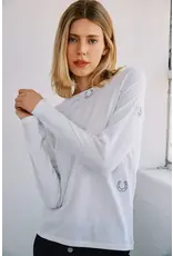 Catherinegee Embroidered Long Sleeve Cotton T-Shirt