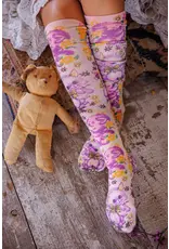 Magnolia Pearl Socks 142 Floral Teddy OTK, Snowball