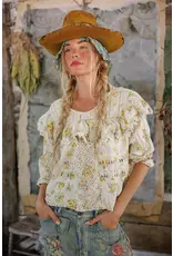 Magnolia Pearl Top 1283 Eyelet Eadred Blouse, Lauretta OS koc