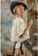 Magnolia Pearl Top 2260 Eyelet Adelise Blouse, Antique Wht OS koc