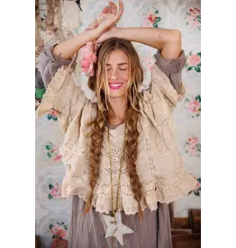 Magnolia Pearl Top 2186 Eyelet Rosemary Blouse, Aged
