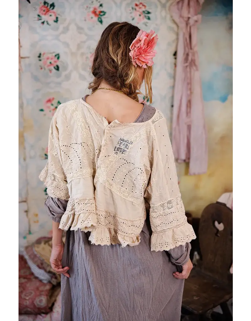 Magnolia Pearl Top 2186 Eyelet Rosemary Blouse, Aged