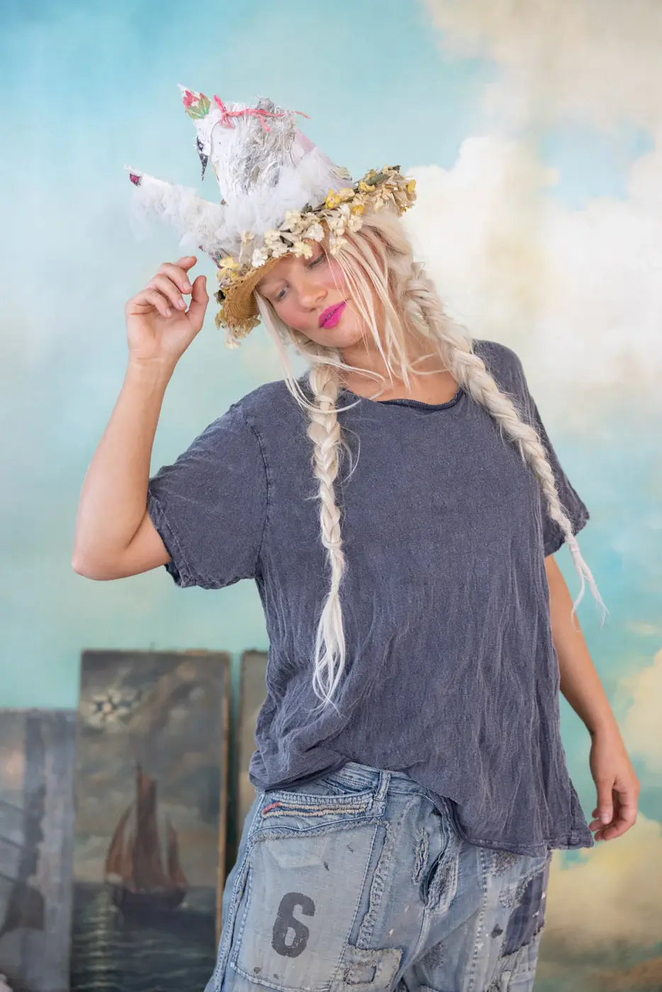 Magnolia Pearl Top 1031 Boyfriend T, Ozzy