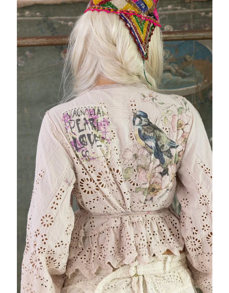 Magnolia Pearl Jacket 899 Eyelet Lise Lotte Piano Shawl, Pinksalt