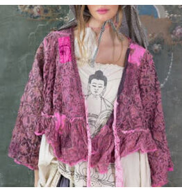 Magnolia Pearl Jacket 833 Quilted Lise Lotte Piano Shawl, Pomegranate